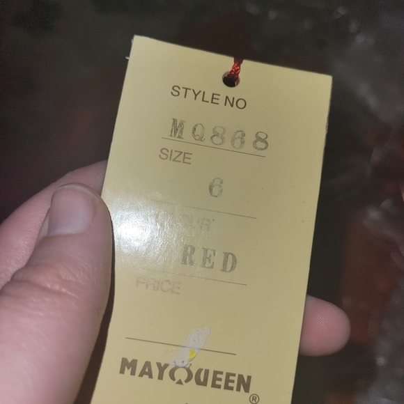 May Queen Red Ruffle One Shoulder Dress - Picture 8 of 8